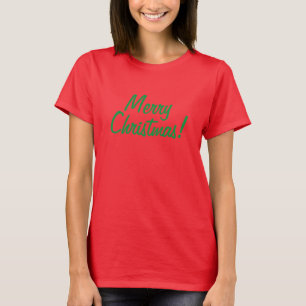 MERRY CHRISTMAS! WOMEN'S Basic T-Shirt (Deep Red)