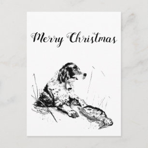 Merry Christmas woodcock Hunters Postcard