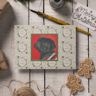 Merry Christmas Woodland Evergreen Wreath Invitation