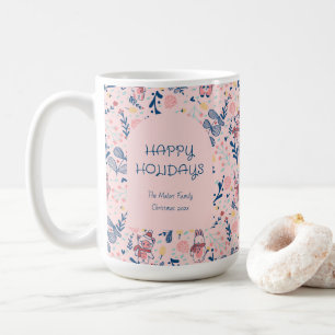 Merry Christmas Woodland Friends in Winter Forest  Coffee Mug