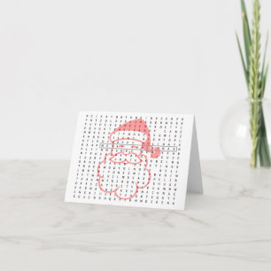 Merry Christmas Word Search Card Santa