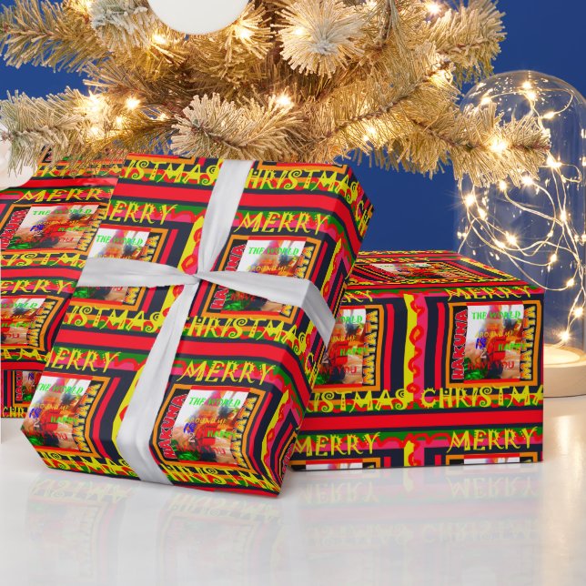 Merry Christmas world around Wrapping Paper (Holidays)