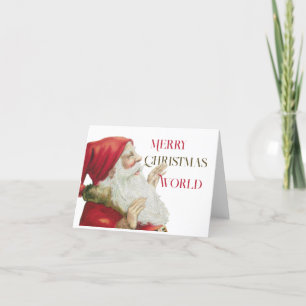 Merry Christmas World  Thank You Card