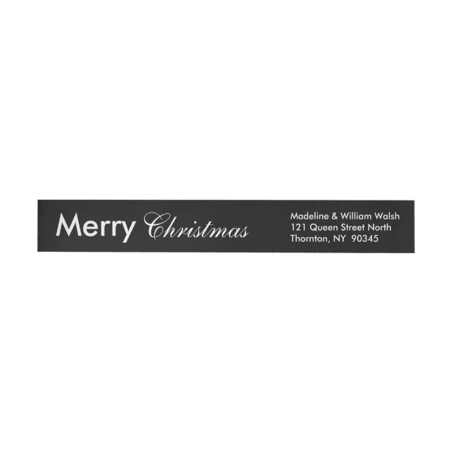 Merry Christmas Wraparound Return Address Label (Individual)