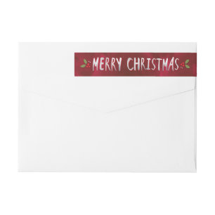 Merry Christmas Wraparound Return Address Labels