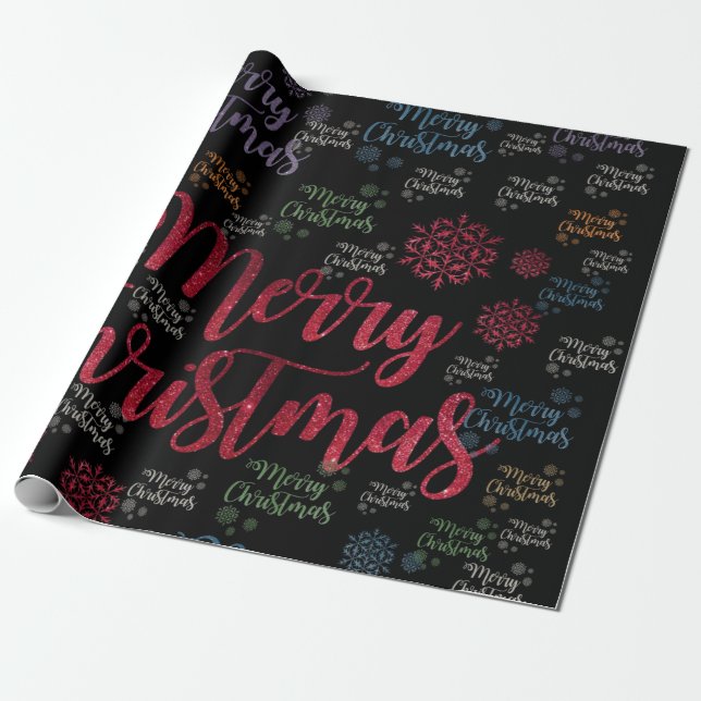 Merry Christmas Wrapping Paper (Unrolled)