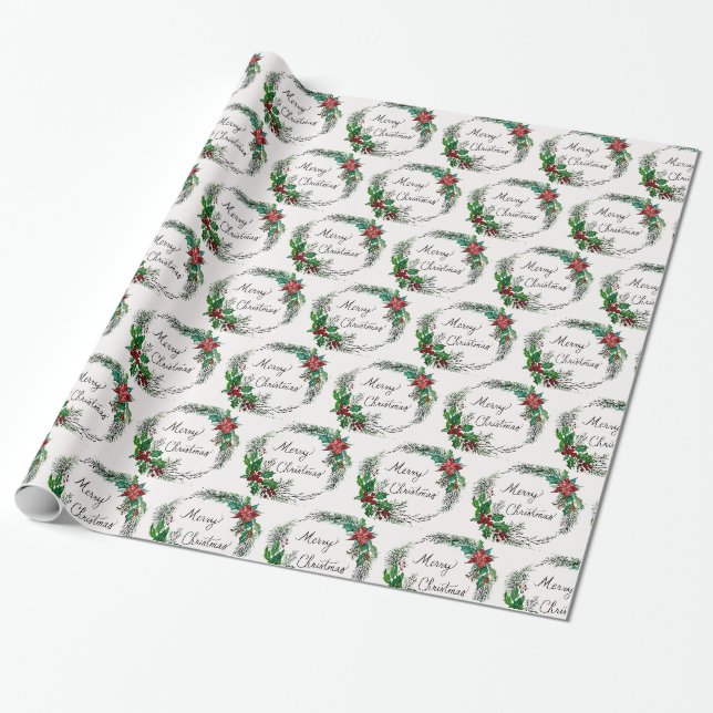 Merry Christmas Wrapping Paper (Unrolled)