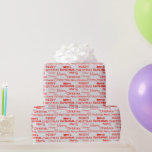 Merry Christmas Wrapping Paper<br><div class="desc">What better way to present that special gift at Christmas than to wrap it up in quality wrapping paper. This design has 'Merry Christmas' written in several styles throughout the whole page with the words in white on a red background. Definitely worth paying a little more for a pattern that...</div>