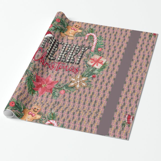 Merry Christmas wrapping paper (Unrolled)