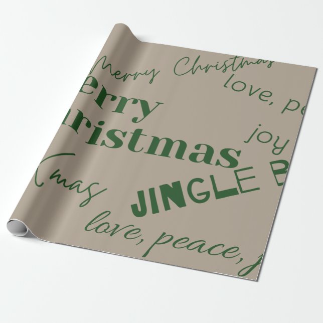 Merry Christmas Wrapping Paper (Unrolled)