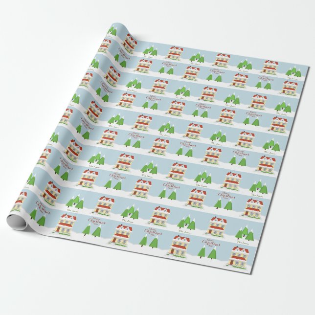 Merry Christmas Wrapping Paper (Unrolled)