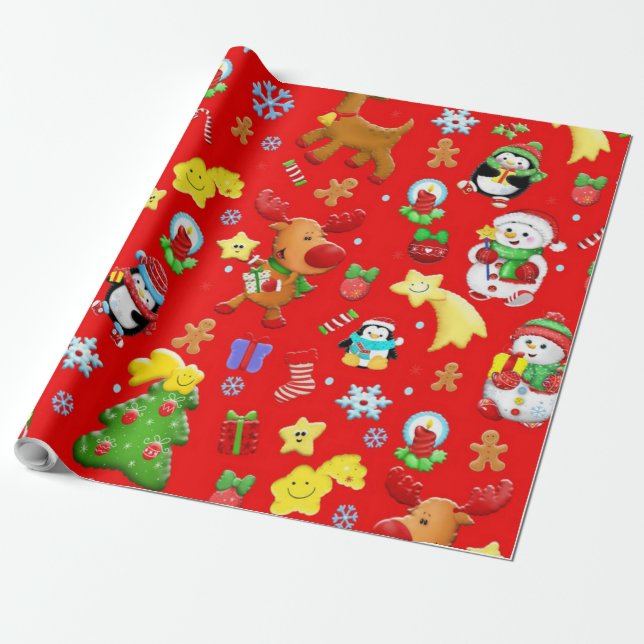 Merry Christmas Wrapping Paper (Unrolled)
