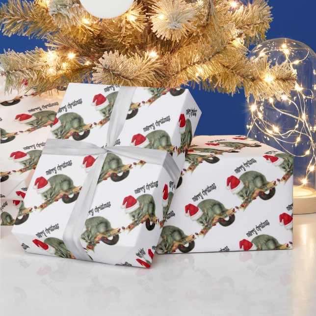 Merry Christmas Wrapping Paper Possum (Holidays)