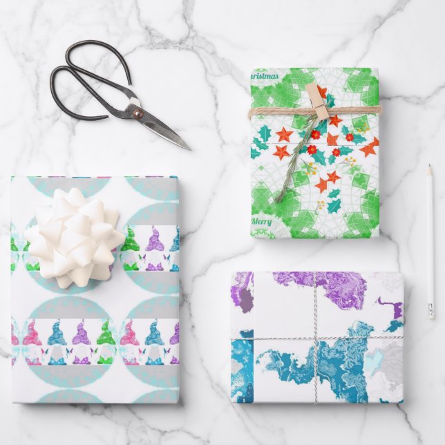 Merry Christmas Wrapping Paper Sheet (Front)