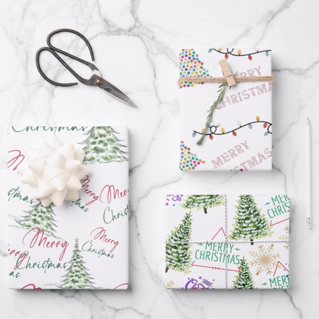 Merry Christmas Wrapping Paper Sheet (Front)