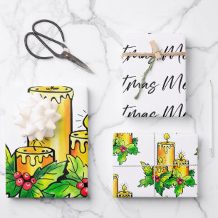 Merry Christmas Wrapping Paper Sheets