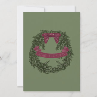 Merry Christmas Wreath Card