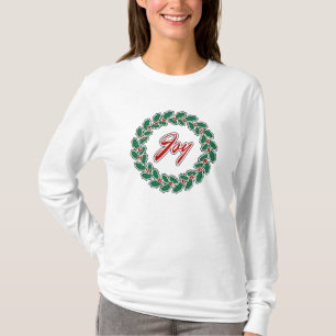 Merry Christmas Wreath: Joy T-Shirt