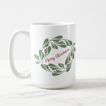 Merry Christmas Wreath - Mug
