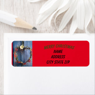 **MERRY CHRISTMAS / WREATH**RETURN ADDRESS LABELS