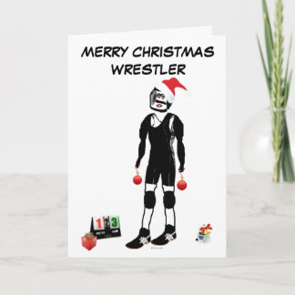 Merry Christmas Wrestler Holiday Card