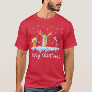 Merry Christmas Xmas Bartender Drink Mier Bartendi T-Shirt