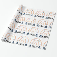 Merry Christmas Xmas Boho Rainbow Gift Wrapping Pa