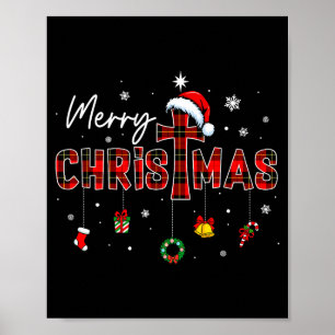 Merry Christmas Xmas Christian Jesus Holiday Famil Poster