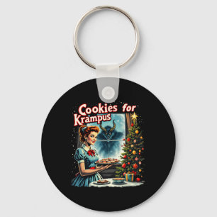 Merry Christmas Xmas Cookies For Krampus Graphic U Key Ring