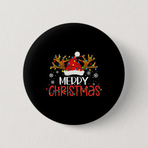 Merry Christmas Xmas Lights Family Matching Pajama 6 Cm Round Badge
