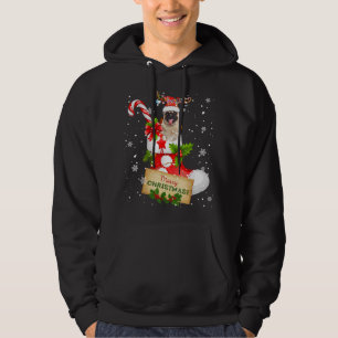 Merry Christmas Xmas Lights Santa Reindeer Pug In  Hoodie