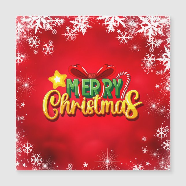 Merry Christmas Xmas Red Green Gold Holiday Love (Front)