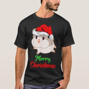 Merry Christmas Xmas Santa Hat Cute Hamster Christ T-Shirt
