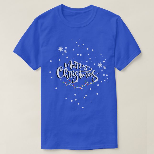 Merry Christmas Xmas Snow Holiday Santa face light T-Shirt (Design Front)