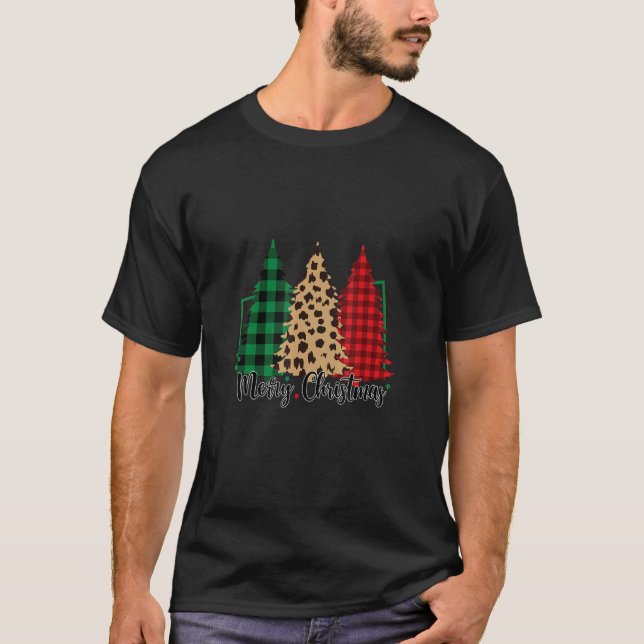 Merry Christmas Xmas Tree Matching Family T-Shirt (Front)