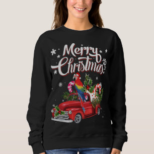 Merry Christmas Xmas Tree Red Truck Parrot Santa H Sweatshirt