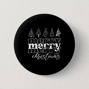 Merry Christmas Xmas Trees Family Matching Pyjamas 6 Cm Round Badge