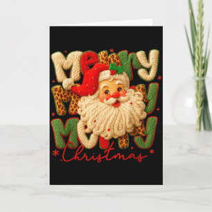 Merry Christmas Xmas Vibes Santa Latch Hook Yarn C Card