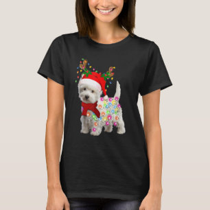 Merry Christmas Xmas Westie Dog Reindeer Cosplay F T-Shirt