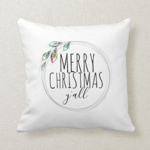 Merry Christmas Y All Cushion