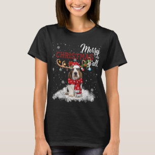 Merry Christmas Y'all Basset Hound Christmas Ornam T-Shirt