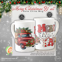 Merry Christmas Y'all Bone China Mug