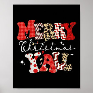 Merry Christmas Yall Christmas Xmas Men Women Kids Poster