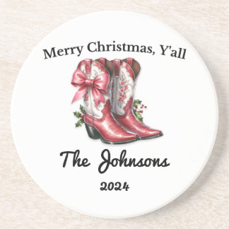 Merry Christmas Y'all Coaster
