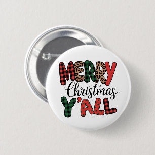 Merry Christmas Y'all Cute Family Matching Xmas  6 Cm Round Badge