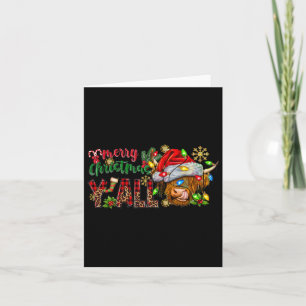 Merry Christmas Y'all Cute Highland Cow Christmas Card
