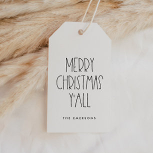 Merry Christmas y'all Gift Tags