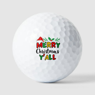 Merry Christmas Y'all Golf Balls