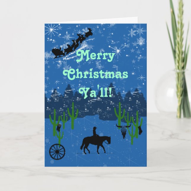 Merry Christmas Ya'll! Holiday Card (Front)