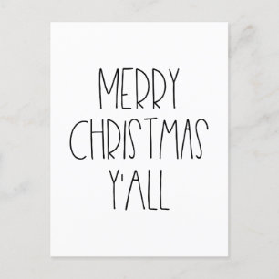 Merry Christmas y'all holiday Postcard